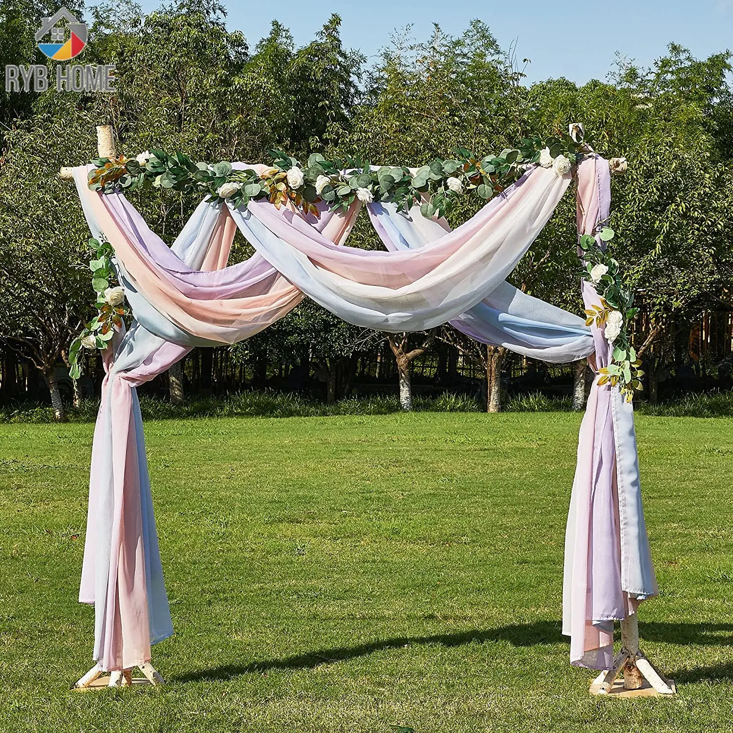RYBHOME Wedding Arch Drape 30" Wide 216"Length Chiffon Fabric Draping Curtain Drapery Party Supplies Ceremony Hanging Decoration
RYBHOME Wedding Arch Drape 30" Wide 216"Length Chiffon Fabric Draping Curtain Drapery Party Supplies Ceremony Hanging Decoration