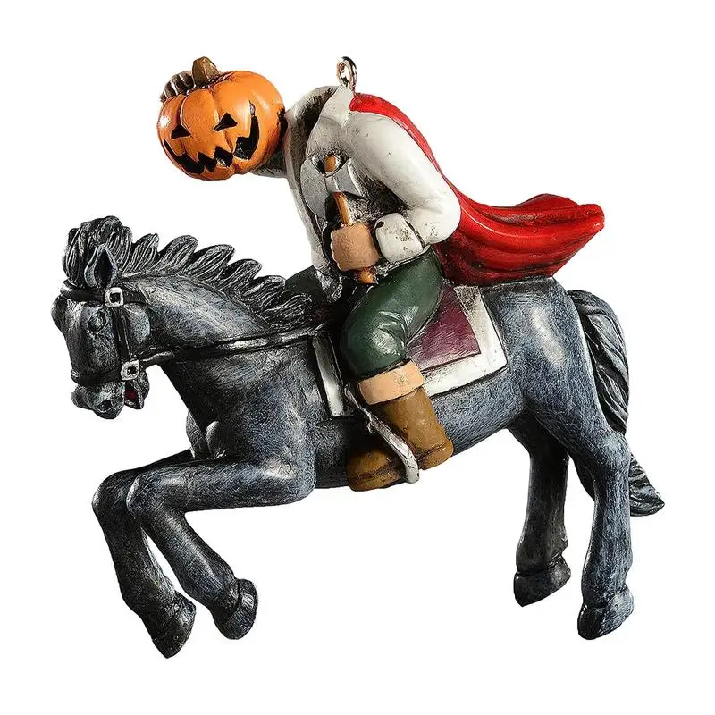 

Headless Horseman Statue Spooky Sculpture Of Pumpkin Horseman For Halloween Party Haunted House And Horror Ornament Lovers