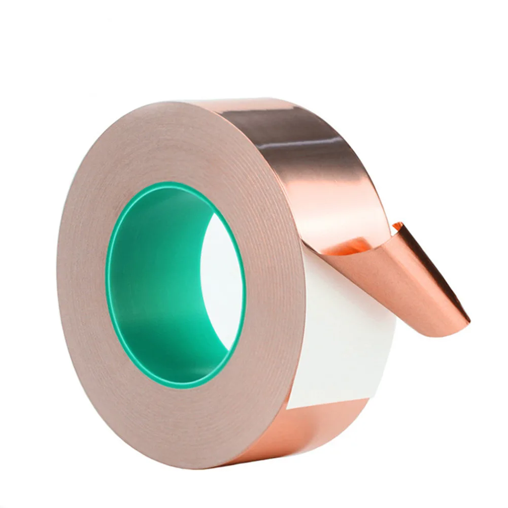 50mm X 10M Copper Foil Tape Dual Conductive Adhesive For Guitar EMI Shielding Car Repairs Craft Projects Guitar Accessories
50mm X 10M Copper Foil Tape Dual Conductive Adhesive For Guitar EMI Shielding Car Repairs Craft Projects Guitar Accessories