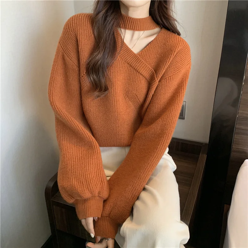Korean Fashion Autumn Winter V-neck Sweater Vintage Solid Basic Knitted Tops Casual Slim Long Sleeve Pullover Sweatshirts
Korean Fashion Autumn Winter V-neck Sweater Vintage Solid Basic Knitted Tops Casual Slim Long Sleeve Pullover Sweatshirts