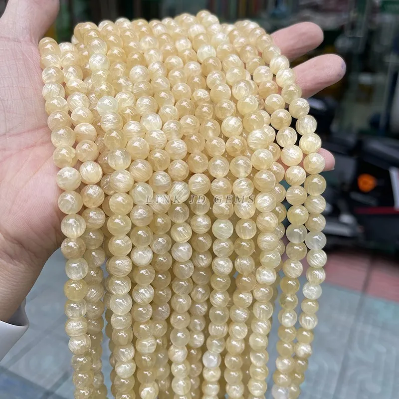 

Dyed Color Yellow Golden Silk Jade Beads Smooth Loose Spacer 4 6 8 10 12mm For Jewerly Making Diy Bracelet Necklace Accessories