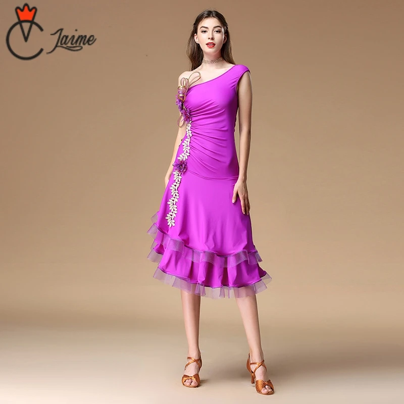 Latin Dance Dress Flower Costume Off Shoulder Dresses Long Dress Elegant Girls Kids adult Modern Ballroomn samba
Latin Dance Dress Flower Costume Off Shoulder Dresses Long Dress Elegant Girls Kids adult Modern Ballroomn samba