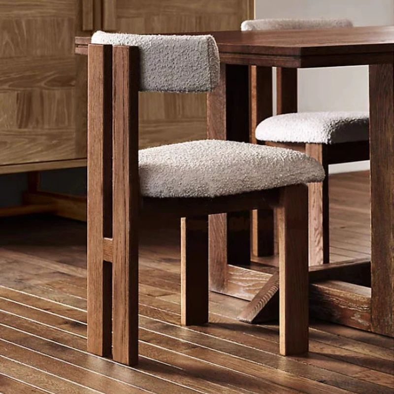 

Wabi-sabi, ретро, простые обеденные стулья из массива дерева, ясень, мягкая сумка, Туалетные стулья, дизайнерские модели, стул для комнаты, модные