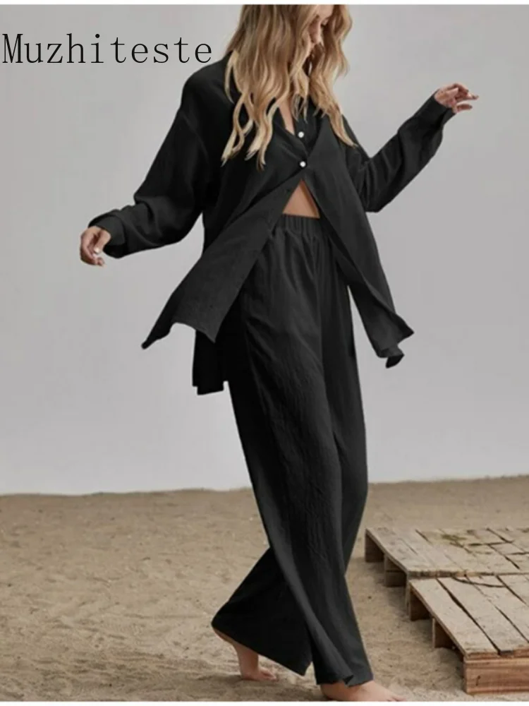 New In Women Shirt Pants Set Long Sleeve Lapel Shirt Elastic Pantstwo Piece Sets Womens Outifits Korean Fashion Long Sleeve Top
New In Women Shirt Pants Set Long Sleeve Lapel Shirt Elastic Pantstwo Piece Sets Womens Outifits Korean Fashion Long Sleeve Top