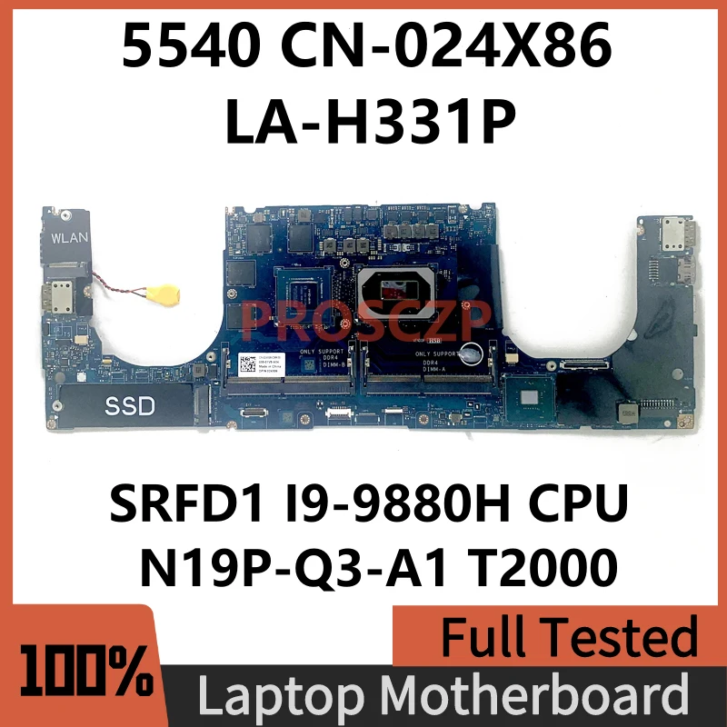 Оригинальная материнская плата для ноутбука DELL 5540, оригинальная материнская плата для ноутбука DELL 9880, системная плата с SRFD1, I9-100% H, системная плата для процессора, Протестировано, ОК 
Оригинальная материнская плата для ноутбука DELL 5540, оригинальная материнская плата для ноутбука DELL 9880, системная плата с SRFD1, I9-100% H, системная плата для процессора, Протестировано, ОК