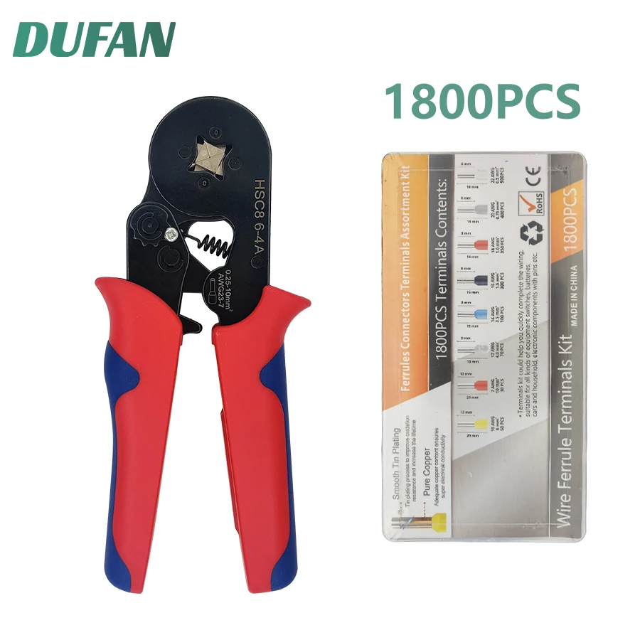 1800pcs Tubular Terminal Crimping Plier Crimping Tools HSC8 6-4A 0.08-10 Electrical Mini Hand Tool Kit Crimping Pliers For Tube
1800pcs Tubular Terminal Crimping Plier Crimping Tools HSC8 6-4A 0.08-10 Electrical Mini Hand Tool Kit Crimping Pliers For Tube