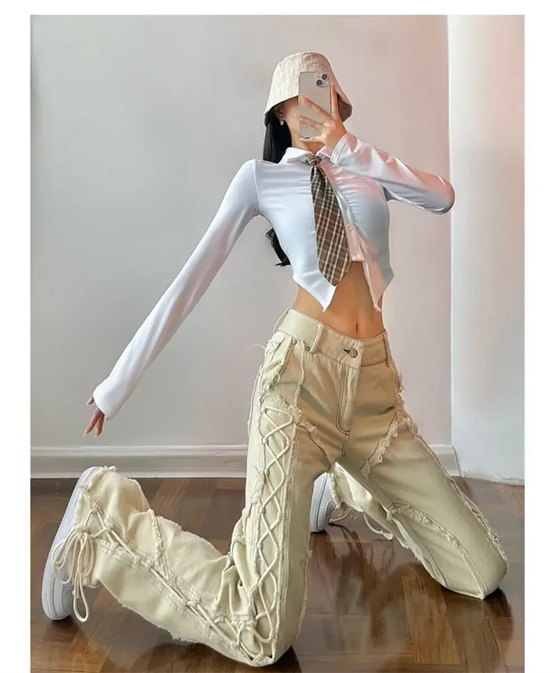 High street vibe style jeans female American retro casual loose straight jeans female hip hop ins wide leg pants loose trousers
High street vibe style jeans female American retro casual loose straight jeans female hip hop ins wide leg pants loose trousers