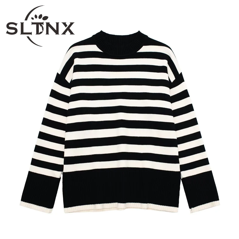 SLTNX Women Fashion Pullover Striped knit Sweater 2022 Winter Long Sleeve O-Neck Warm Sweater Ladies Vintage Loose Pullovers
SLTNX Women Fashion Pullover Striped knit Sweater 2022 Winter Long Sleeve O-Neck Warm Sweater Ladies Vintage Loose Pullovers