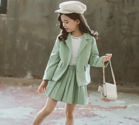 Children Clothes Jacket+Pleated Skirt Teen Girls Outfits Solid Outerwear Suit for Girls Spring Autumn Fashion Kids Clothing Set
Children Clothes Jacket+Pleated Skirt Teen Girls Outfits Solid Outerwear Suit for Girls Spring Autumn Fashion Kids Clothing Set