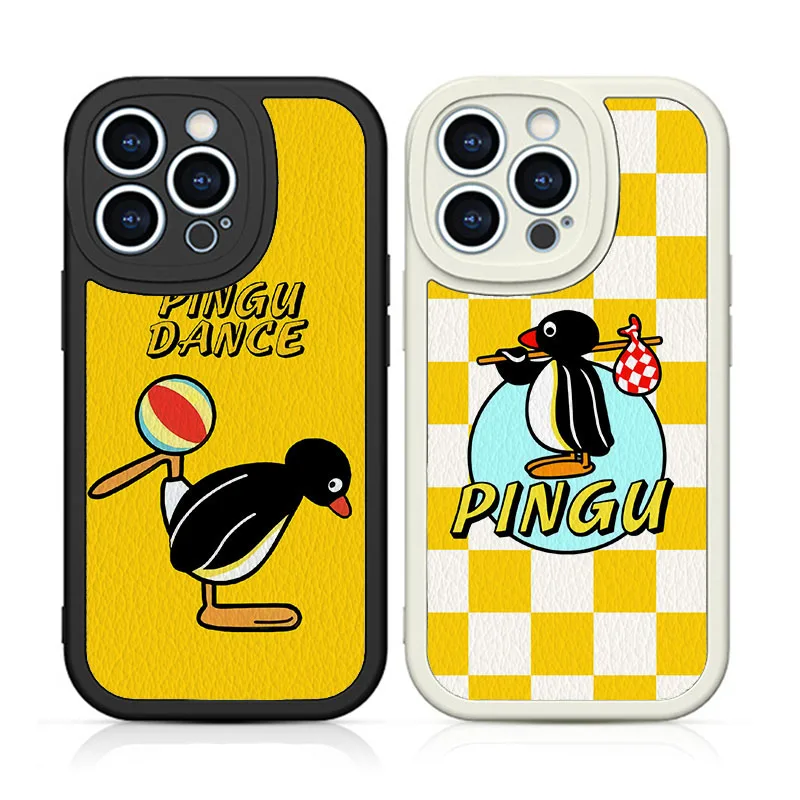 

Cartoon Street Trend Culture Clay Animation PINGU Soft Phone Case For iPhone11ProMax SE2022 8Plus 14 13mini 12Pro XSMax XR Cover