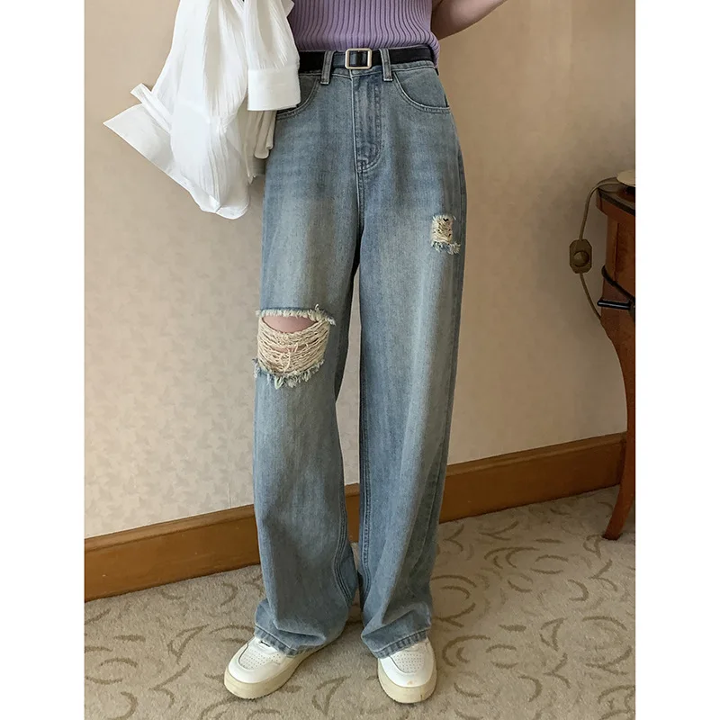 Брюки Demin женские с завышенной талией, повседневные Широкие штаны с вырезами, уличная одежда, для девушек, Traf Y2K
Брюки Demin женские с завышенной талией, повседневные Широкие штаны с вырезами, уличная одежда, для девушек, Traf Y2K