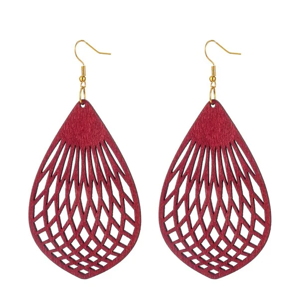 Delysia King Women Trendy Wood Hollowing Earring Water Drop Geometry Elegant Temperament Wooden Jewelry
Delysia King Women Trendy Wood Hollowing Earring Water Drop Geometry Elegant Temperament Wooden Jewelry