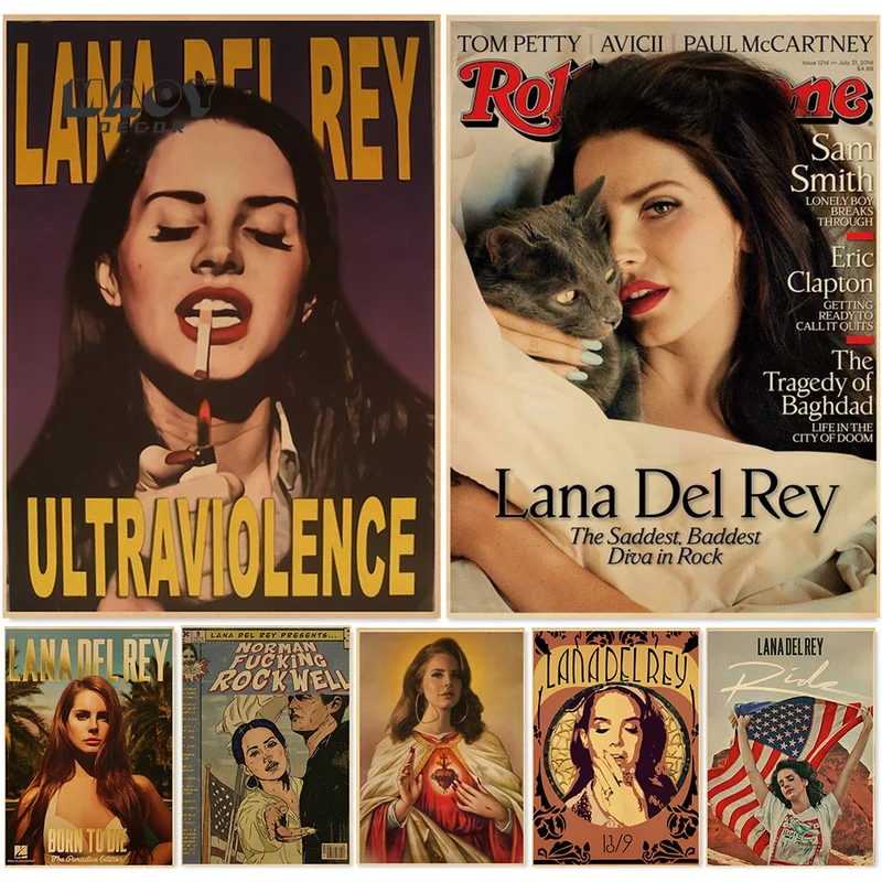 Singer Lana Del Rey Vintage Frame Poster Kraft Paper Born To Die Vintage Room Home Bar Cafe Decor Gift Print Art Mural Painting
Singer Lana Del Rey Vintage Frame Poster Kraft Paper Born To Die Vintage Room Home Bar Cafe Decor Gift Print Art Mural Painting