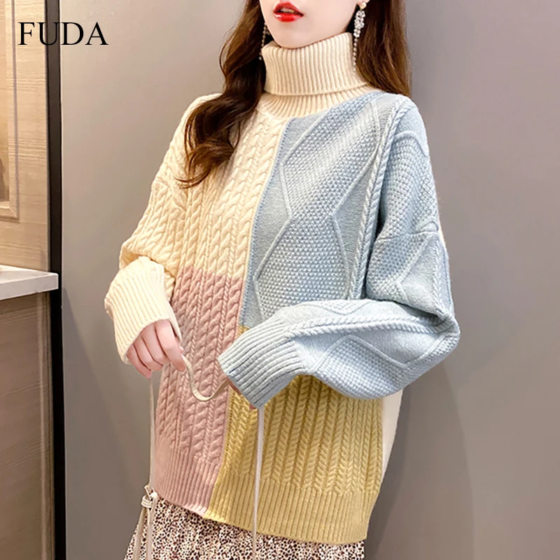FUDA 2022 Women Turtleneck Autumn Winter Jumpers Korean Fashion Loose Pullover Female Long Sleeve Top Thick Warm Knitted Sweater
FUDA 2022 Women Turtleneck Autumn Winter Jumpers Korean Fashion Loose Pullover Female Long Sleeve Top Thick Warm Knitted Sweater