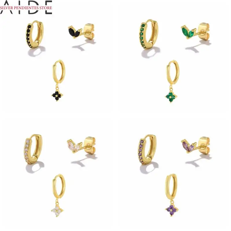 AIDE 3PCS Trendy Gold Plated Hoops Earrings Green Black White Purple Snowflake Pendant Earrings Women Fashion Jewelry
AIDE 3PCS Trendy Gold Plated Hoops Earrings Green Black White Purple Snowflake Pendant Earrings Women Fashion Jewelry