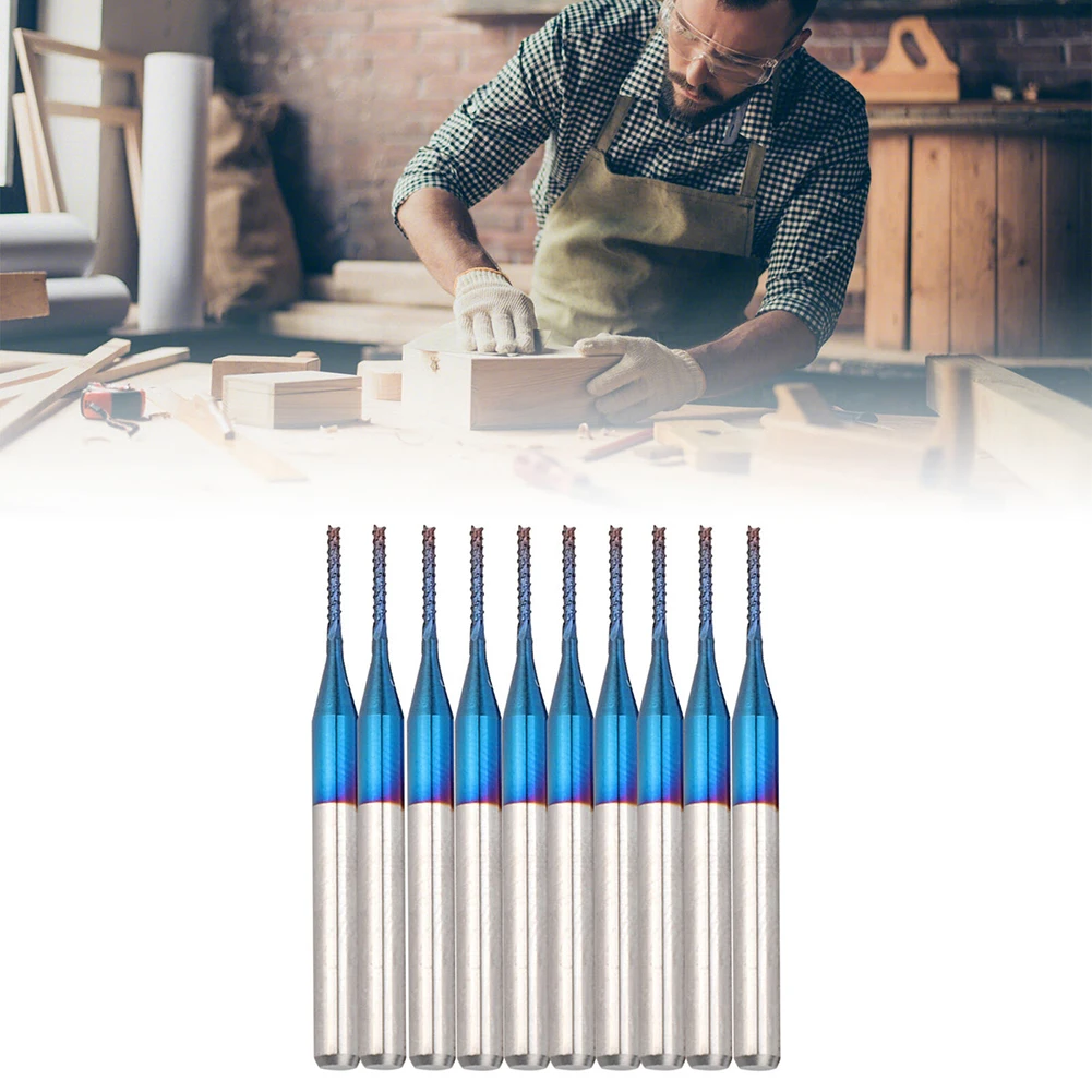 10pcs 1mm Carbide Router Cutting Bit Blue Corn End Mill Engraving Bit For CNC PCB Plastic Copper Stainless Steel Milling Cutting
10pcs 1mm Carbide Router Cutting Bit Blue Corn End Mill Engraving Bit For CNC PCB Plastic Copper Stainless Steel Milling Cutting