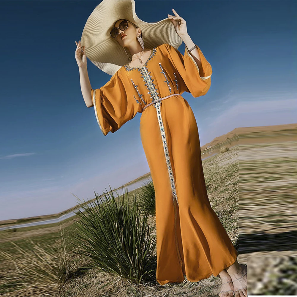 Ramadan Eid Mubarak Evening Dresses For Women Satin Abaya Dubai Turkey Islam Pakistan Arabic Muslim Long Dress Kaftan Robe Femme
Ramadan Eid Mubarak Evening Dresses For Women Satin Abaya Dubai Turkey Islam Pakistan Arabic Muslim Long Dress Kaftan Robe Femme