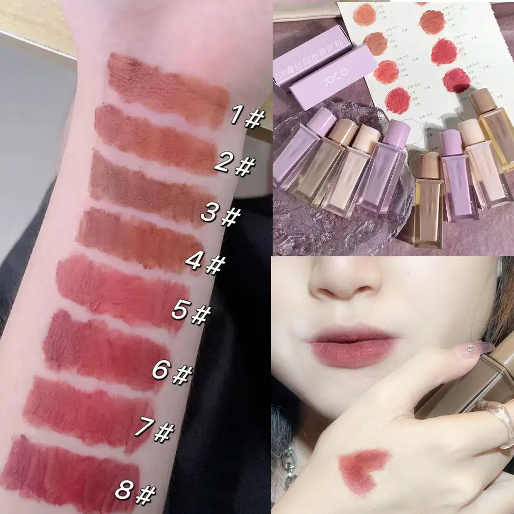 Tina Beauty Hot Sales JOCO Nude Lip Mud Mousse Maroon Tint Makeup Light Lip 3g Purple Matte Glaze Lip Velvet T1U1
Tina Beauty Hot Sales JOCO Nude Lip Mud Mousse Maroon Tint Makeup Light Lip 3g Purple Matte Glaze Lip Velvet T1U1