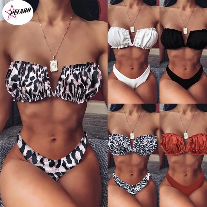 Women's Strapless V Neck Bikini Push Up Solid Swimsuit Female Bikinis String Bathing Suit High Cut Two Piece Bandeau Swimwear
Women's Strapless V Neck Bikini Push Up Solid Swimsuit Female Bikinis String Bathing Suit High Cut Two Piece Bandeau Swimwear
