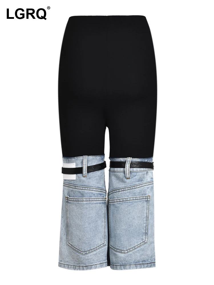 LGRQ Trendy Streetwear 2023 Summer New Cropped Trousers High Quality Patchwork Design Women's Jeans Fashion Straight Denim Pants
LGRQ Trendy Streetwear 2023 Summer New Cropped Trousers High Quality Patchwork Design Women's Jeans Fashion Straight Denim Pants