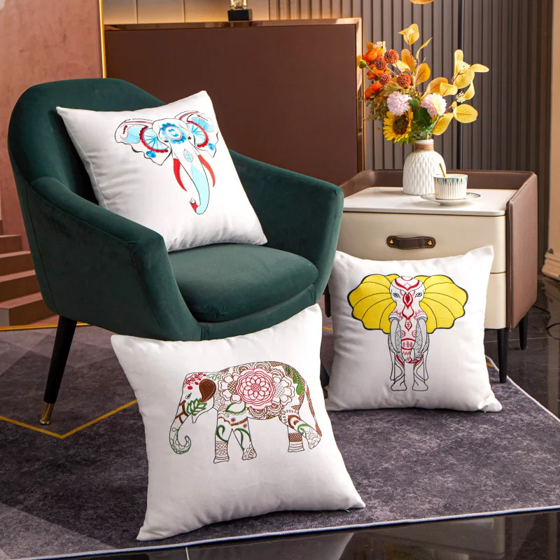 Bohemian High Density Cushion Cover 45x45CM Embroidery Cartoon Elephant Canvas Sofa Throw Pillow Case Home Chair Saet Art Decor
Bohemian High Density Cushion Cover 45x45CM Embroidery Cartoon Elephant Canvas Sofa Throw Pillow Case Home Chair Saet Art Decor