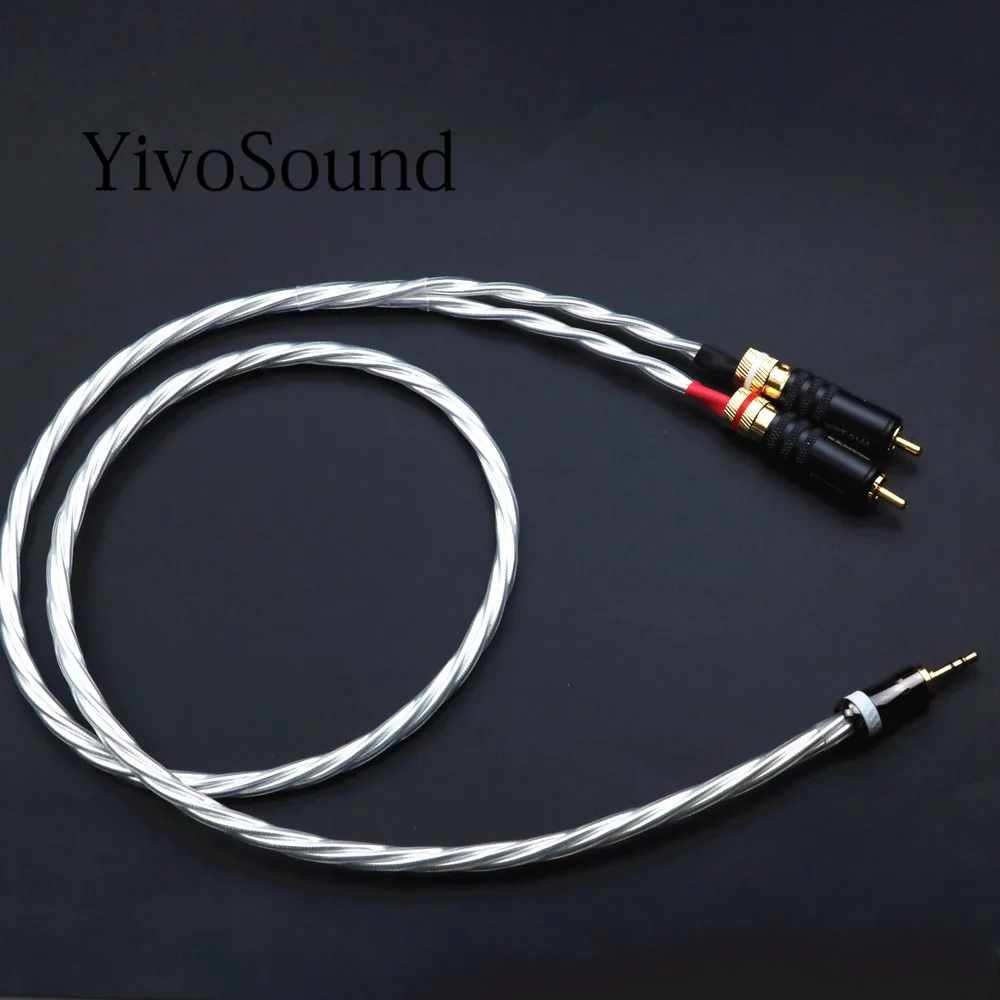 HIFI Nordost серебристый aux 3 5 мм штекер для гарнитуры к 2rca разъему аудио сигнальной