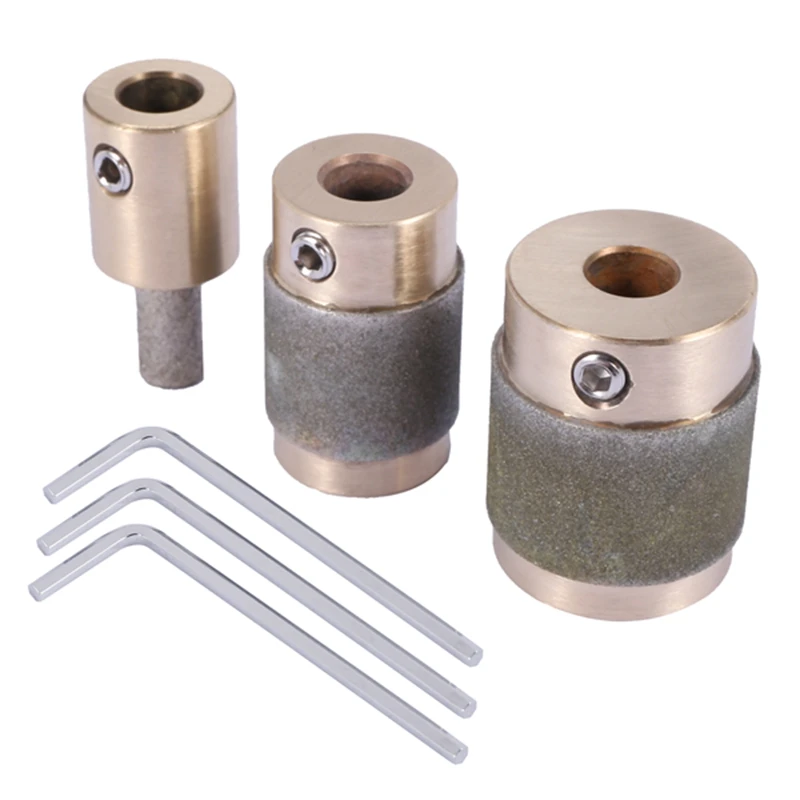 3Pcs Grinder Head 1 Inch 3/4 Inch 1/4 Inch Brass Core Standard Grit Stained Glass Grinder Bit Head For Glass Stone
3Pcs Grinder Head 1 Inch 3/4 Inch 1/4 Inch Brass Core Standard Grit Stained Glass Grinder Bit Head For Glass Stone