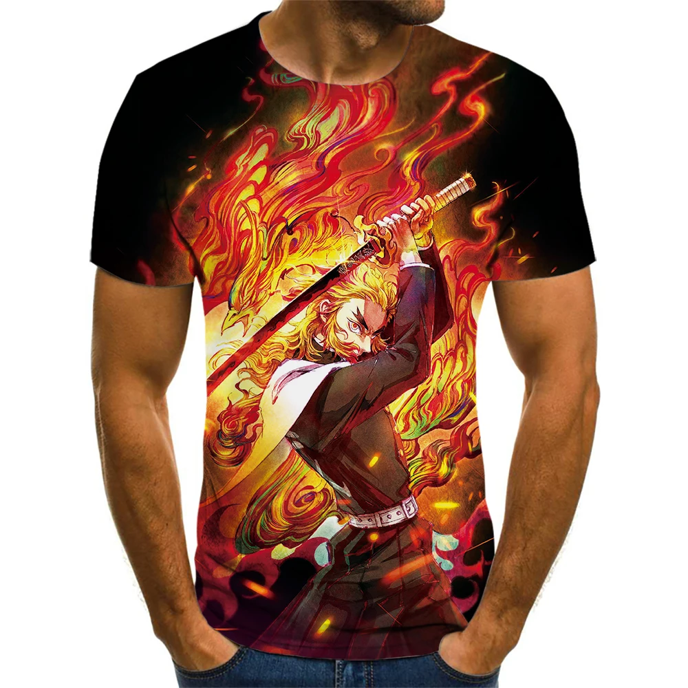 3d Animation Demon Slayer Printed Men's Handsome T-shirt Top Short Sleeve Fashion ANIME T-SHIRT Street Hip Hop Style Top Tee
3d Animation Demon Slayer Printed Men's Handsome T-shirt Top Short Sleeve Fashion ANIME T-SHIRT Street Hip Hop Style Top Tee