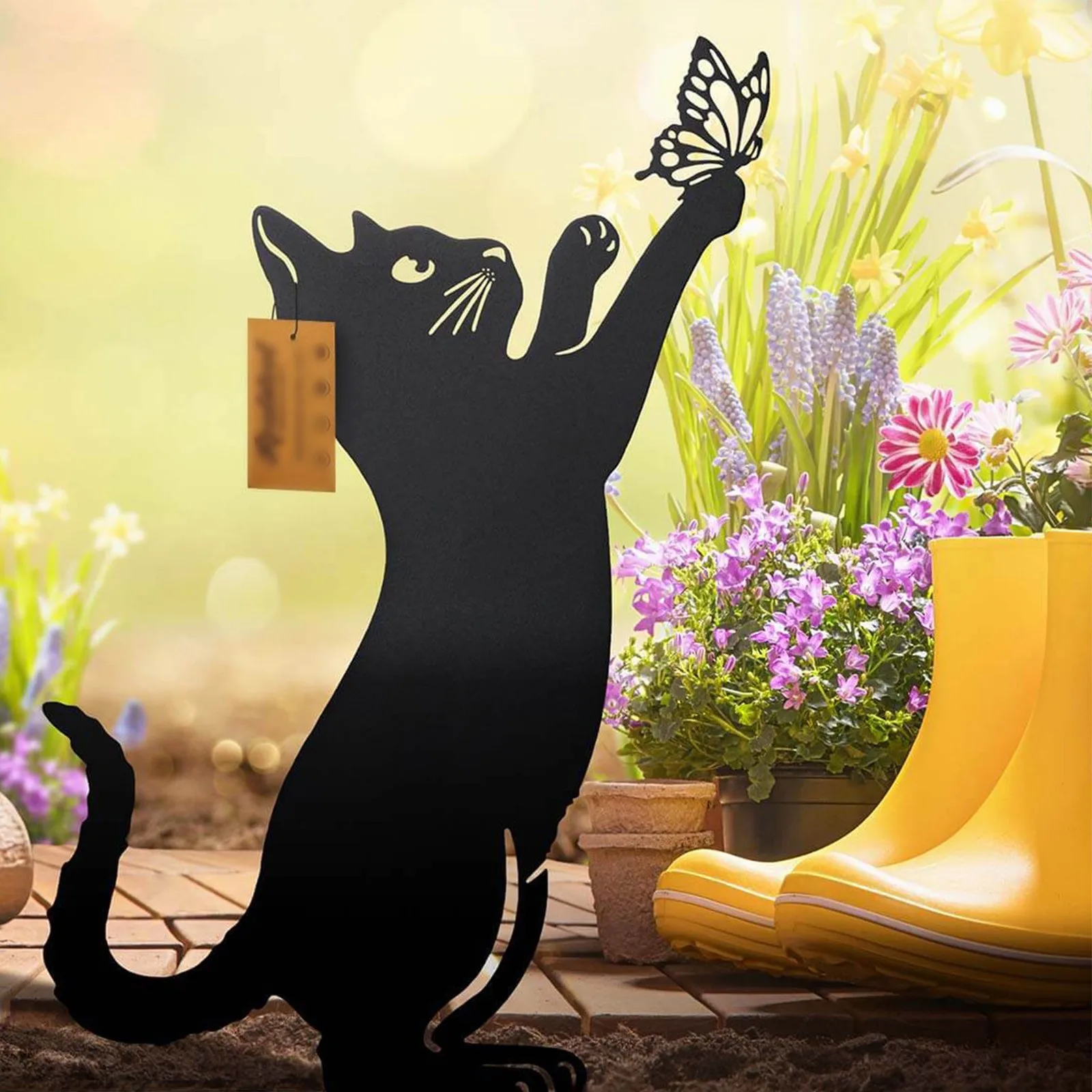 Metal Black Cat Decorative Garden Stakes Outdoor Garden Cat Silhouette Stake For Yards Gardens Spring Decor Stakes Lawn Backyard
Metal Black Cat Decorative Garden Stakes Outdoor Garden Cat Silhouette Stake For Yards Gardens Spring Decor Stakes Lawn Backyard
