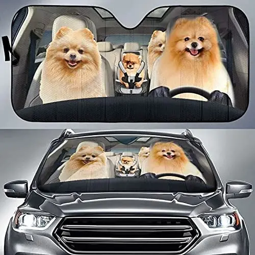 Aoopistc Pomeranian Family Car Windshield Sun Shade Funny Dog Driver Foldable Front Window Sunlight Shield
Aoopistc Pomeranian Family Car Windshield Sun Shade Funny Dog Driver Foldable Front Window Sunlight Shield