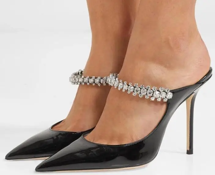 Moraima Snc Crystal Embellished High Heel Shoes Pointed Toe Black White Leather Party Wedding Shoe Woman Sexy Pumps
Moraima Snc Crystal Embellished High Heel Shoes Pointed Toe Black White Leather Party Wedding Shoe Woman Sexy Pumps