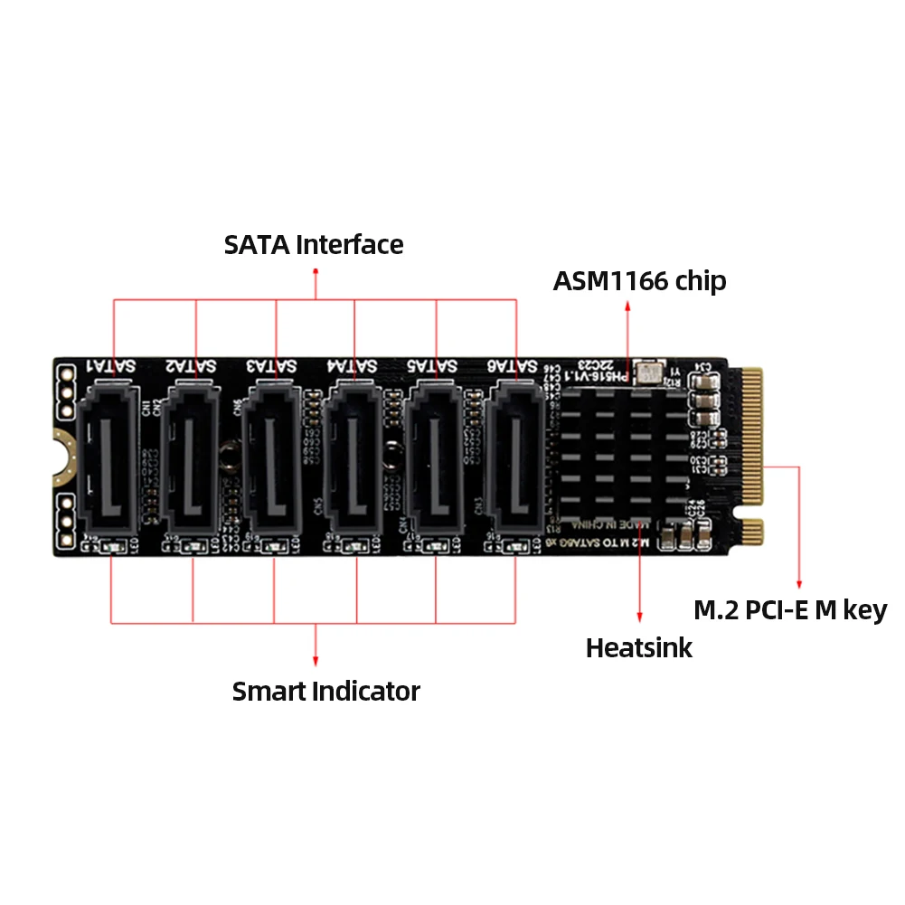 M.2 NVME PCI-E PCIE X4 X8 X16 до 6 портов 3,0 SATA адаптер карты Riser III ASM1166 6 Гбит/с шасси сервер ПК расширение компьютера
M.2 NVME PCI-E PCIE X4 X8 X16 до 6 портов 3,0 SATA адаптер карты Riser III ASM1166 6 Гбит/с шасси сервер ПК расширение компьютера
