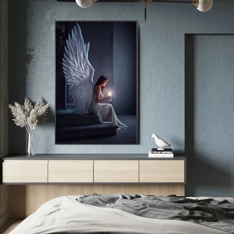 Angel Praying Art Canvas Painting Girl Holding Candle Wall Art Picture HD Print Poster Living Room Bedroom Home Decoration
Angel Praying Art Canvas Painting Girl Holding Candle Wall Art Picture HD Print Poster Living Room Bedroom Home Decoration