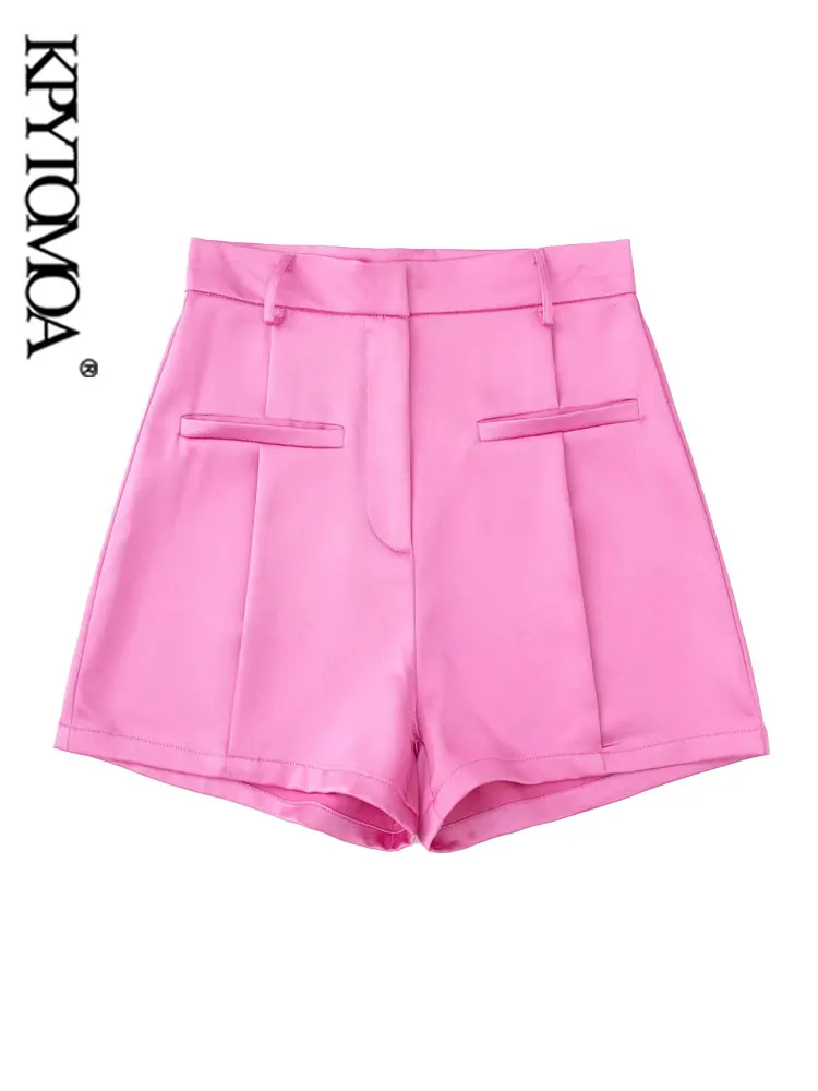 KPYTOMOA Women Fashion With False Front Welt Pockets Shorts Vintage High Waist Zipper Fly Female Short Pants Mujer
KPYTOMOA Women Fashion With False Front Welt Pockets Shorts Vintage High Waist Zipper Fly Female Short Pants Mujer