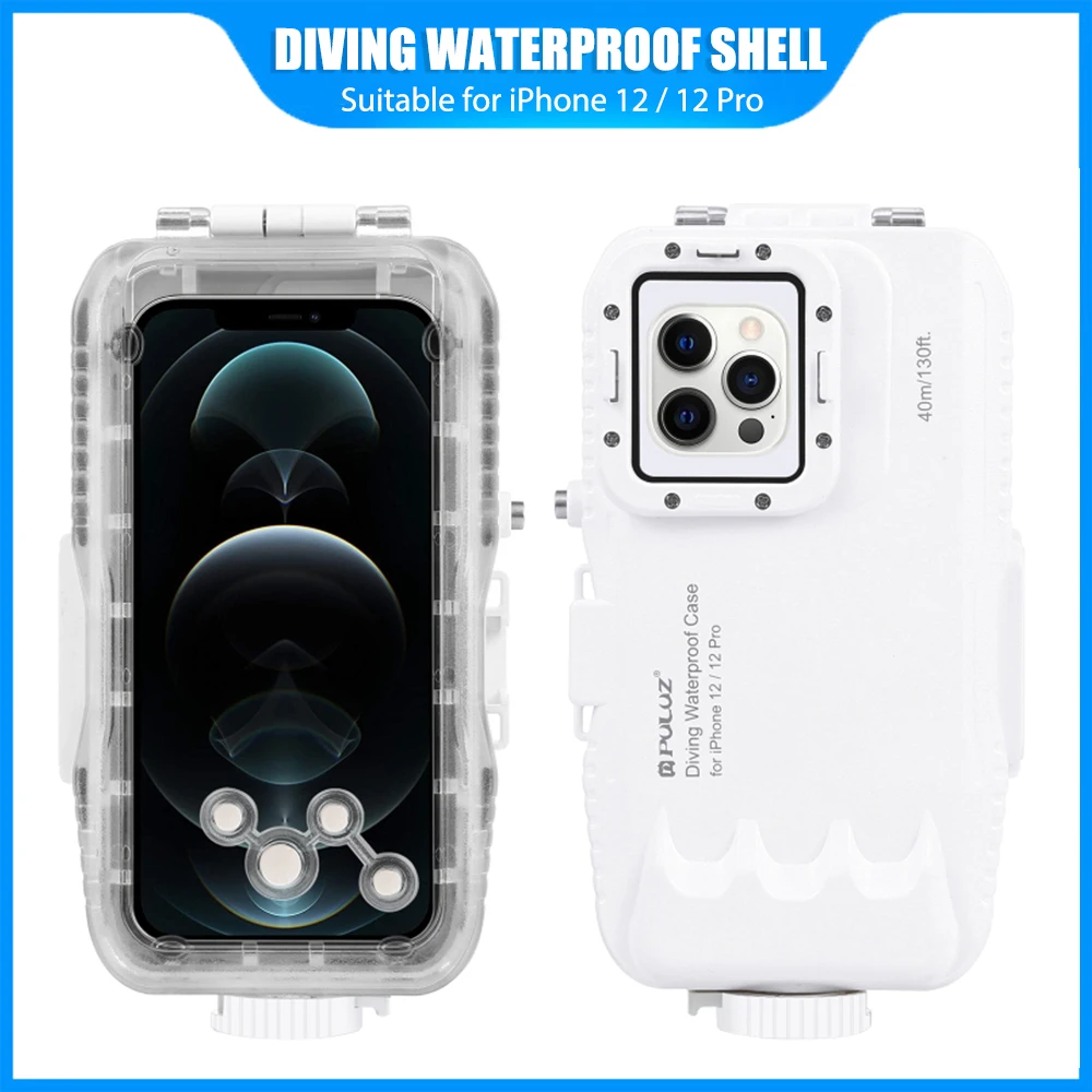 PULUZ Waterproof Phone Case Protective Cover Shell Diving Housing for iPhone 12/12 Pro/13Pro Underwater Photo Video Taking 
PULUZ Waterproof Phone Case Protective Cover Shell Diving Housing for iPhone 12/12 Pro/13Pro Underwater Photo Video Taking