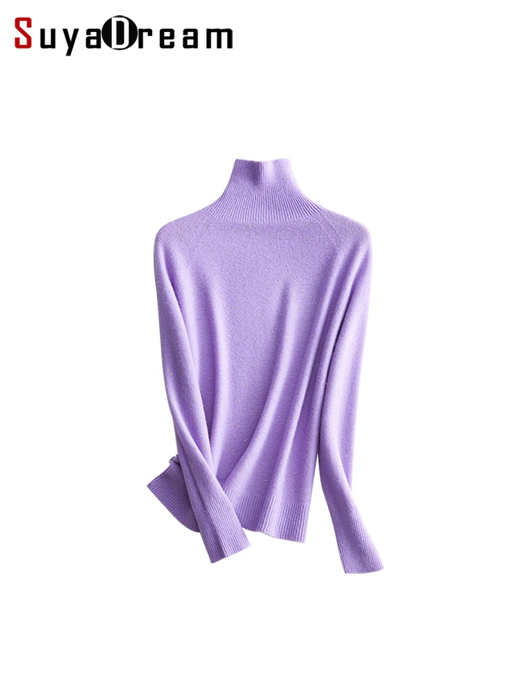 SuyaDream водолазка 100% шерсть с люрексом пуловеры шикарные свитера для женщин 2022 Осень Зима Топ розовый синий зеленый
SuyaDream водолазка 100% шерсть с люрексом пуловеры шикарные свитера для женщин 2022 Осень Зима Топ розовый синий зеленый