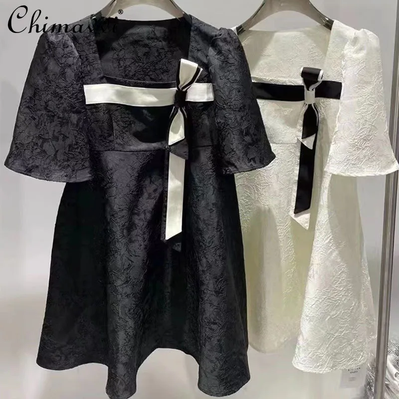 Square Collar Bow A- Line Feminine Dress 2022 Summer Clothes New Fashion High Waist Loose Temperament Short Dresses Women
Square Collar Bow A- Line Feminine Dress 2022 Summer Clothes New Fashion High Waist Loose Temperament Short Dresses Women
