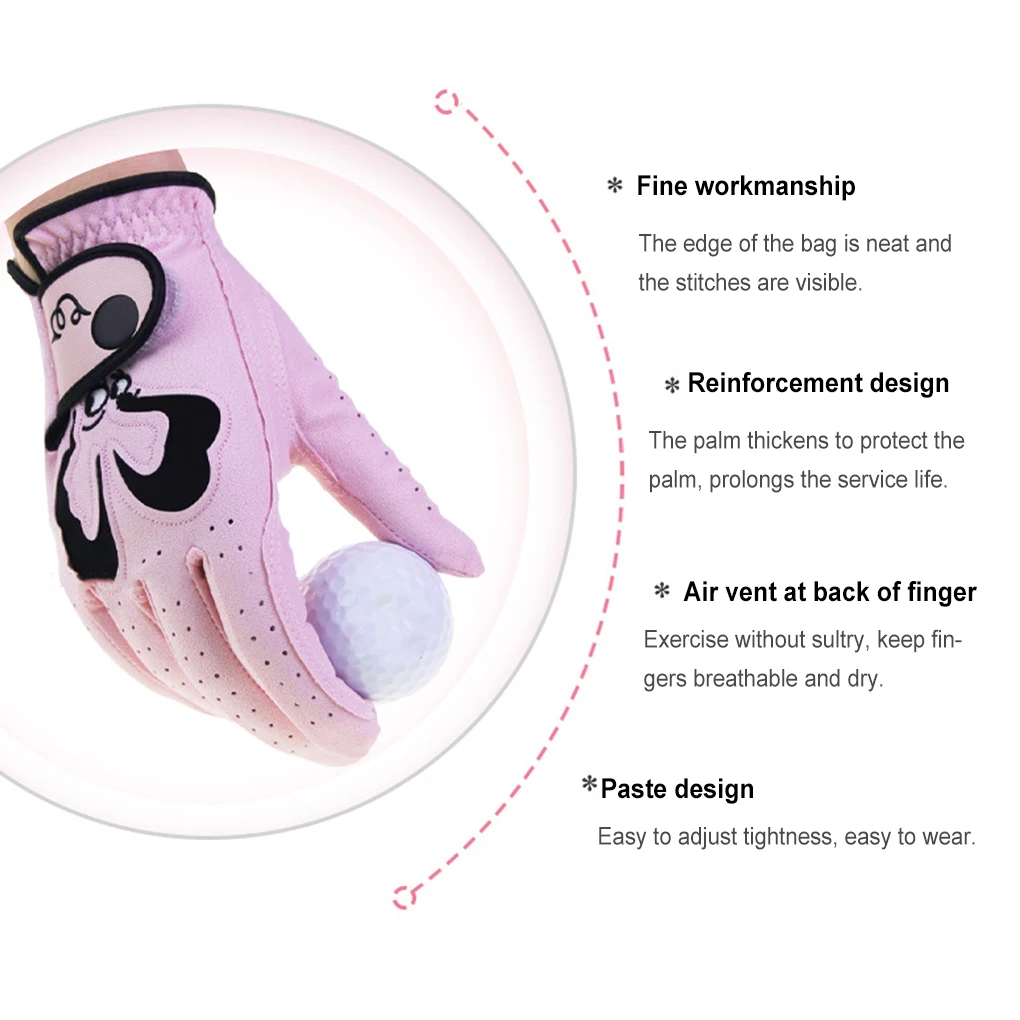 1 Pair Woman Cartoon Cute Golf PU Glove Golfing Gloves Thickened Mittens Sporting Equipment Court Pink Size 19
1 Pair Woman Cartoon Cute Golf PU Glove Golfing Gloves Thickened Mittens Sporting Equipment Court Pink Size 19