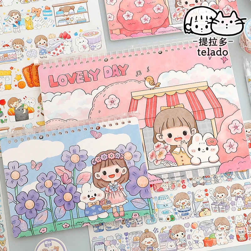 MINKYS Kawaii Refillable Binder 40 Sheets Reusable Release Book Washi Tape Stickers Storage Book Journal Books School Stationery
MINKYS Kawaii Refillable Binder 40 Sheets Reusable Release Book Washi Tape Stickers Storage Book Journal Books School Stationery