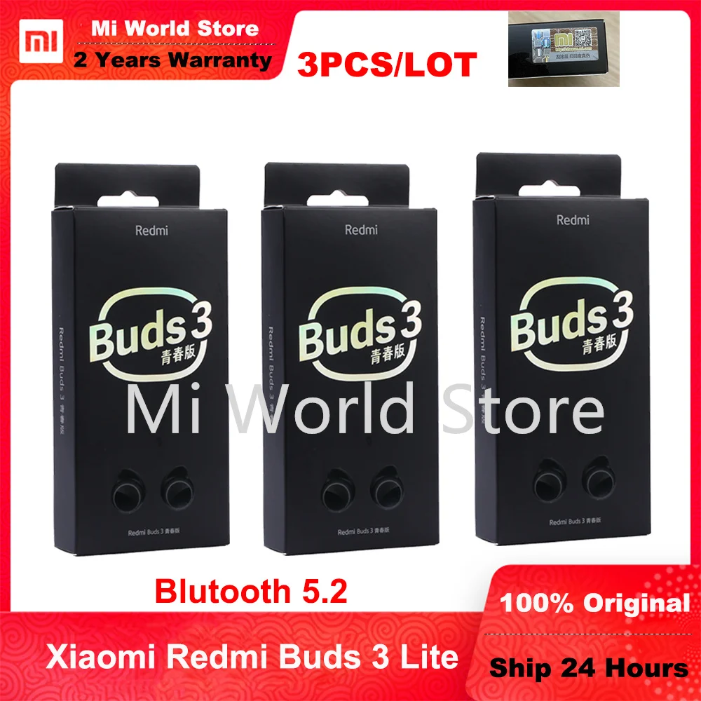 

Беспроводные наушники Xiaomi Redmi Buds 3 Youth Edition, 3/5/10 шт., Tws, Bluetooth 5,2, игровая гарнитура с сенсорным управлением, Mi Earbuds 3 Lite