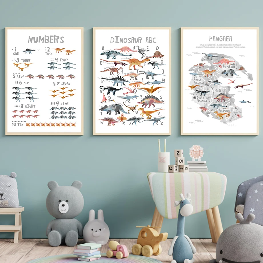 Dinosaur Alphabet Map Numeral Wall Art Canvas Painting Nordic Posters And Education Prints Wall Pictures Kids Room Nursery Decor 
Dinosaur Alphabet Map Numeral Wall Art Canvas Painting Nordic Posters And Education Prints Wall Pictures Kids Room Nursery Decor