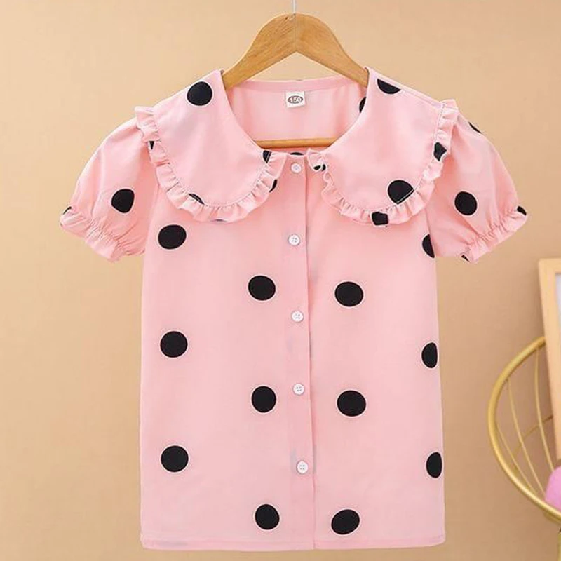 Корейская модная рубашка в горошек для новорожденных, блузка с воротником «Питер Пэн», одежда для принцессы, топы с коротким рукавом Вечерн...
Корейская модная рубашка в горошек для новорожденных, блузка с воротником «Питер Пэн», одежда для принцессы, топы с коротким рукавом Вечерн...