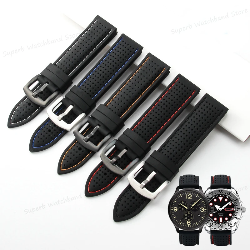High Quality Silicone Watch Band 20 22 24mm for Seiko SRP777J1 Soft Waterproof Rubber Bracelet Metal Buckle Watch Acessories 
High Quality Silicone Watch Band 20 22 24mm for Seiko SRP777J1 Soft Waterproof Rubber Bracelet Metal Buckle Watch Acessories