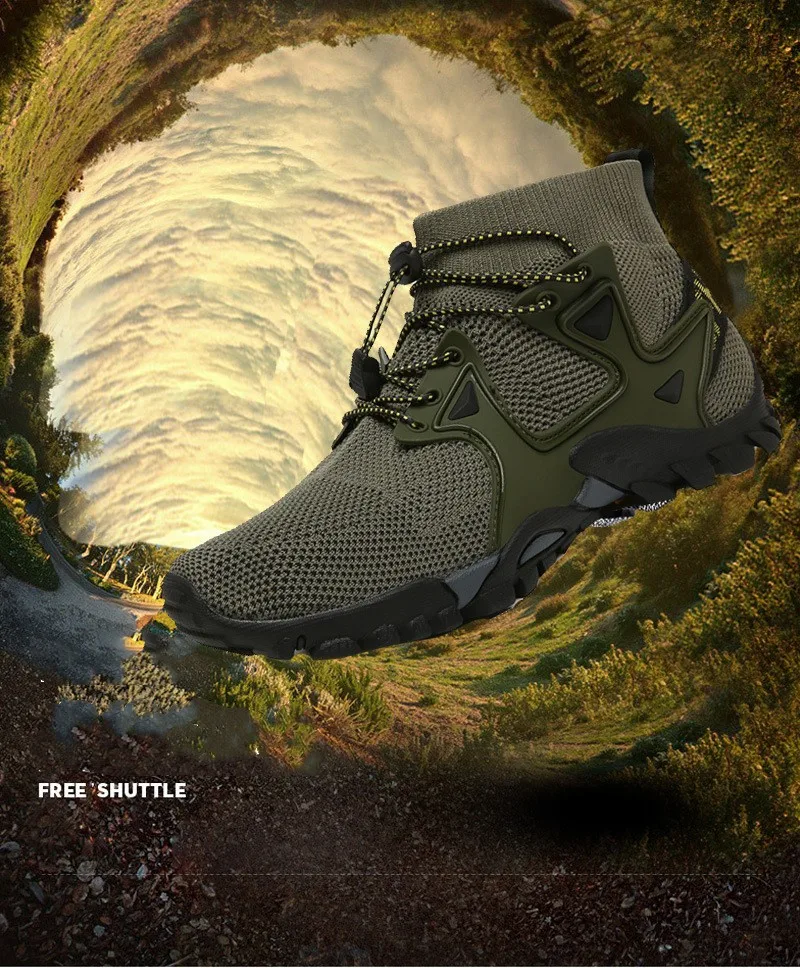 Breathable Anti-skid Wear-resistant Beach Shoes Fishing Mesh Men's Outdoor Hiking Camping Rubber BootsRunning fitness
Breathable Anti-skid Wear-resistant Beach Shoes Fishing Mesh Men's Outdoor Hiking Camping Rubber BootsRunning fitness