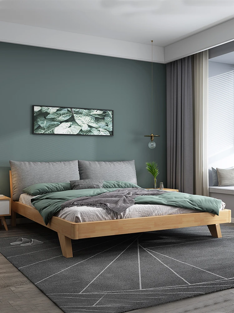 Nordic light of luxury solid wood bed 1.8 meters double contemporary and contracted small family 1.5 soft bed
Nordic light of luxury solid wood bed 1.8 meters double contemporary and contracted small family 1.5 soft bed