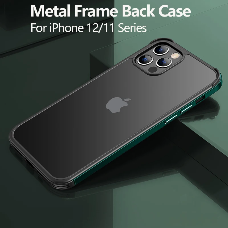 Case for iPhone 13 Pro Max Quality Metal Frame Luxury Phone Cover for iPhone 11 12 Mini Matte Translucent
Case for iPhone 13 Pro Max Quality Metal Frame Luxury Phone Cover for iPhone 11 12 Mini Matte Translucent