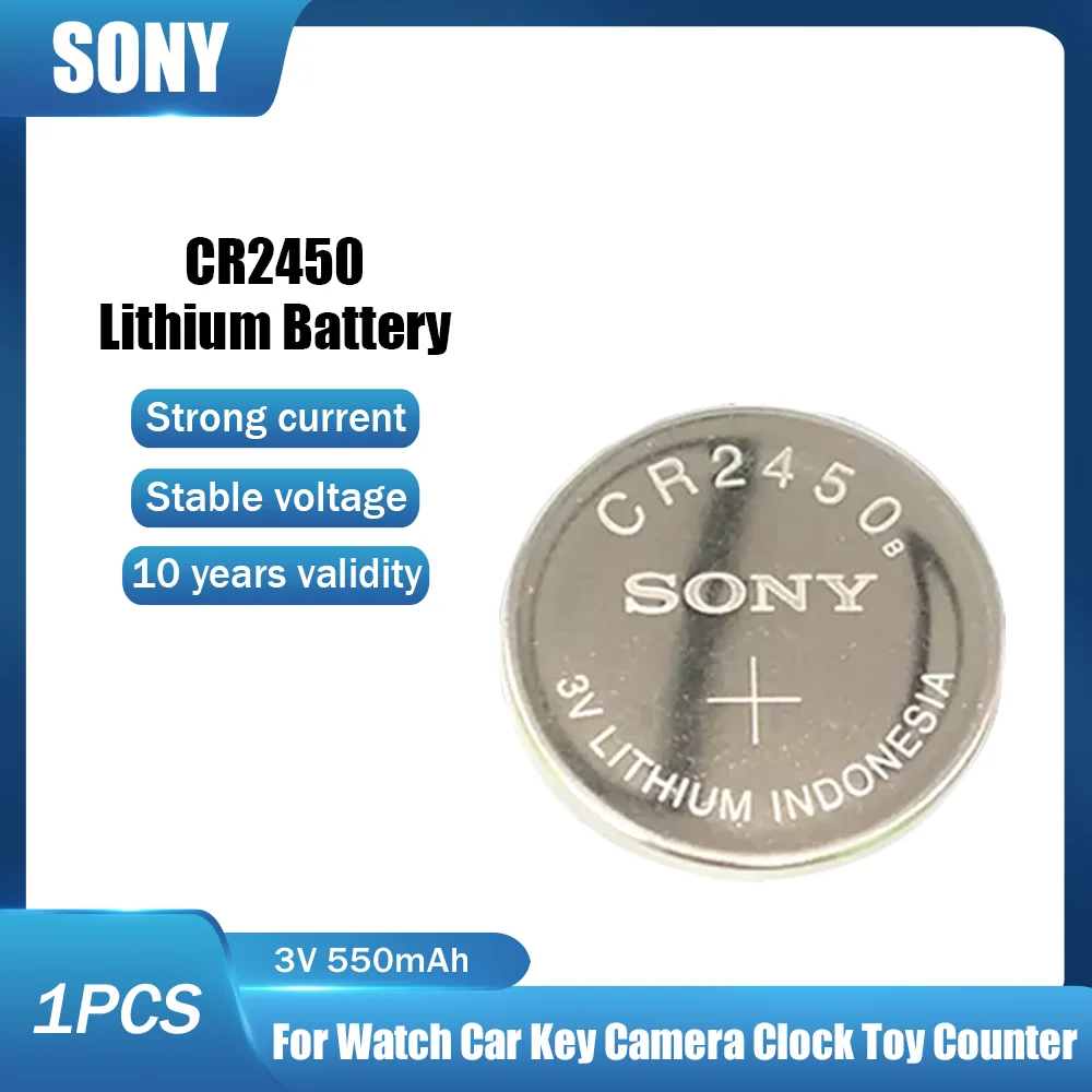 Оригинальный литиевый аккумулятор SONY CR2450 DL2450 BR2450 ECR2450 KCR2450 5029LC 3 в для часов