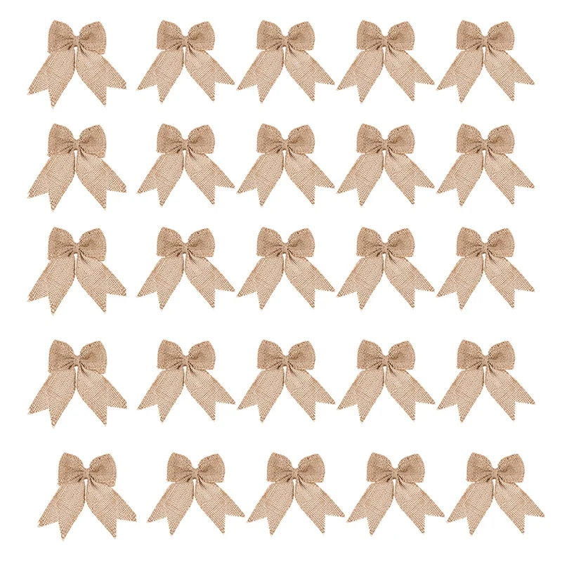 30 Pcs Burlap Bows Burlap Bow Knot Handmade Burlap For Christmas Decorate Tree Festival Holiday Party Supplies
30 Pcs Burlap Bows Burlap Bow Knot Handmade Burlap For Christmas Decorate Tree Festival Holiday Party Supplies