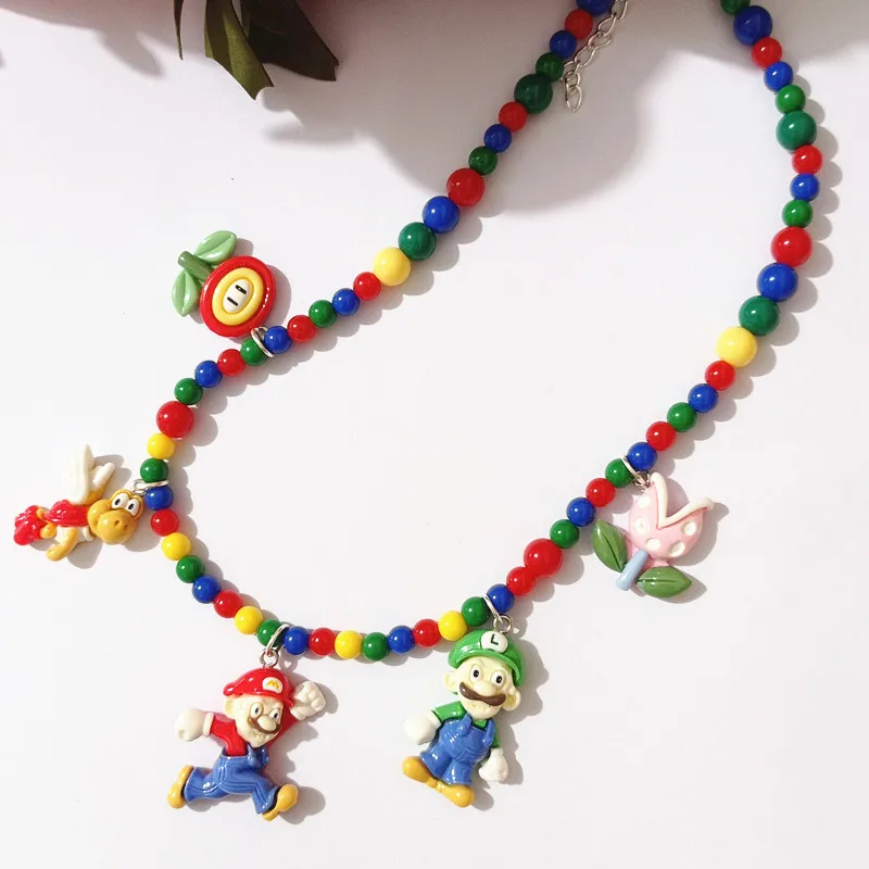 Super Mario Beaded Necklace for Children Cartoon Game Figures Pendant Fashion Beaded Chain Girls Jewelry Accessories
Super Mario Beaded Necklace for Children Cartoon Game Figures Pendant Fashion Beaded Chain Girls Jewelry Accessories