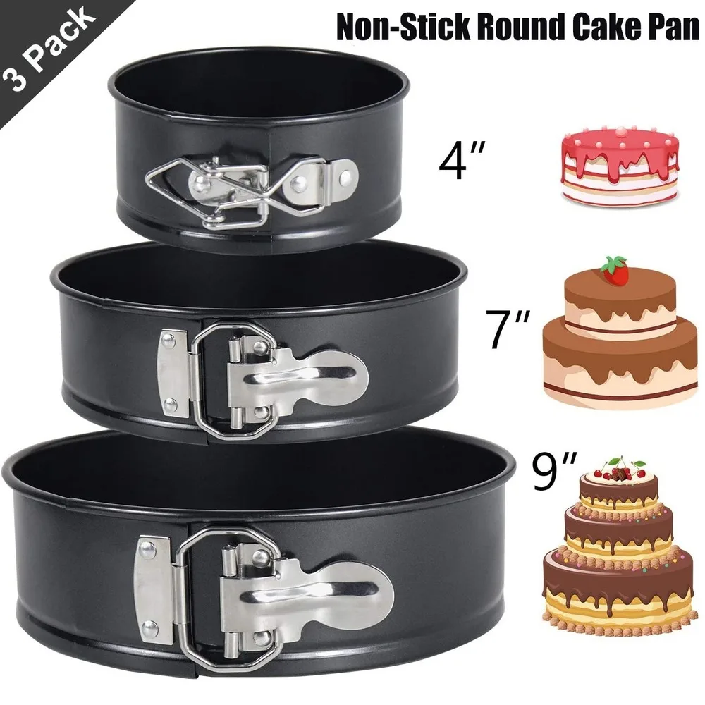 New 4/7/9 Inch Baking Cake Molds Tin Round Cake Baking Pan Nonstick Leakproof Cheesecake Removable Bottom For Kitchen Cake Tool
New 4/7/9 Inch Baking Cake Molds Tin Round Cake Baking Pan Nonstick Leakproof Cheesecake Removable Bottom For Kitchen Cake Tool